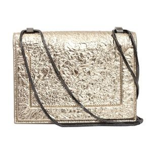 3.1 Phillip Lim Mini Soleil Crinkled Foil Chain Shoulder Bag Purse